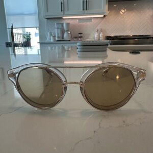Sonix Clear Frame Sunglasses with Brown Lenses